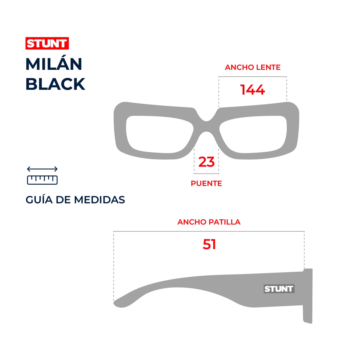 Lentes de sol STUNT - Milán Black
