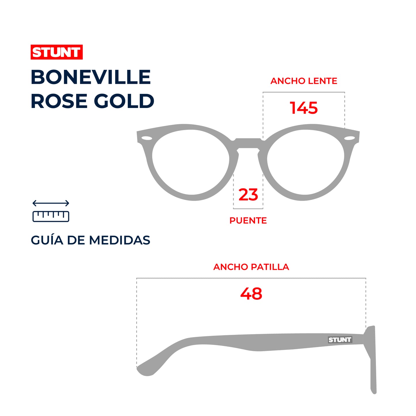 Lentes de sol STUNT - Boneville Rose gold