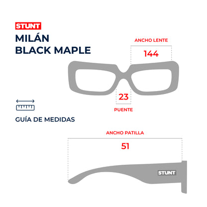 Lentes de sol STUNT - Milán Black Maple